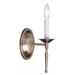 4.25 inch 1 Light Antique Brass Wall Sconce with Steel base material-Lighting LumensWall Sconces