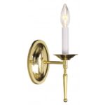 4.25 inch 1 Light Polished Brass Wall Sconce with Steel base material-Lighting LumensWall Sconces