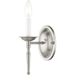 4.25 inch 1 Light Brushed Nickel Wall Sconce with Steel base material-Lighting LumensWall Sconces