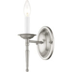 4.25 inch 1 Light Brushed Nickel Wall Sconce with Steel base material-Lighting LumensWall Sconces