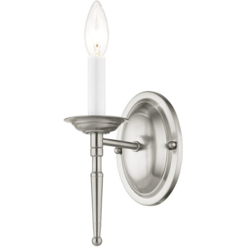 4.25 inch 1 Light Brushed Nickel Wall Sconce with Steel base material-Lighting LumensWall Sconces