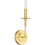 5.125 inch 1 Light Satin Brass ADA Wall Sconce with Steel base material-Lighting LumensWall Sconces