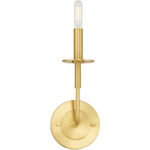 5.125 inch 1 Light Satin Brass ADA Wall Sconce with Steel base material-Lighting LumensWall Sconces