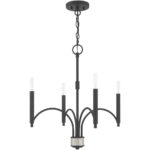 4 Light Scandinavian Gray Mini Chandelier with Steel base material-Lighting LumensChandeliers