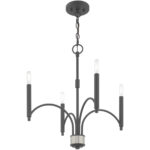 4 Light Scandinavian Gray Mini Chandelier with Steel base material-Lighting LumensChandeliers