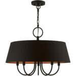 51355-04 5 Light Black Pendant Chandelier-Lighting LumensChandeliers