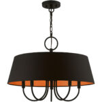 51355-04 5 Light Black Pendant Chandelier-Lighting LumensChandeliers