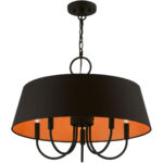 51355-04 5 Light Black Pendant Chandelier-Lighting LumensChandeliers