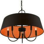 51355-04 5 Light Black Pendant Chandelier-Lighting LumensChandeliers