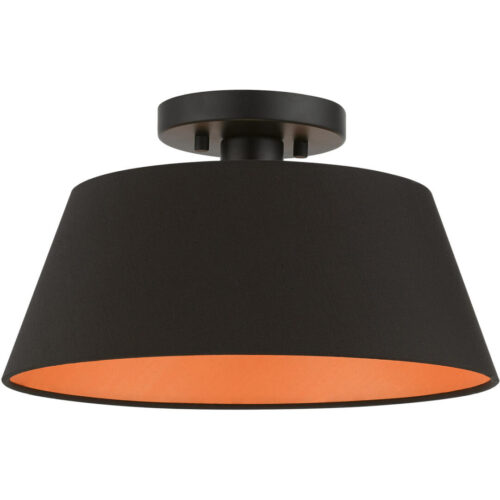 51357-04 1 Light Black Semi-Flush Mount-Lighting LumensSemi Flush