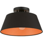 51357-04 1 Light Black Semi-Flush Mount-Lighting LumensSemi Flush