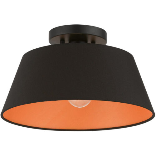 51357-04 1 Light Black Semi-Flush Mount-Lighting LumensSemi Flush