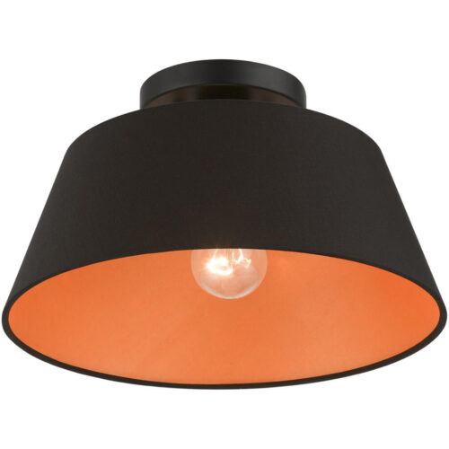 51357-04 1 Light Black Semi-Flush Mount-Lighting LumensSemi Flush