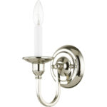 5 inch 1 Light Polished Nickel Wall Sconce with Steel base material-Lighting LumensWall Sconces