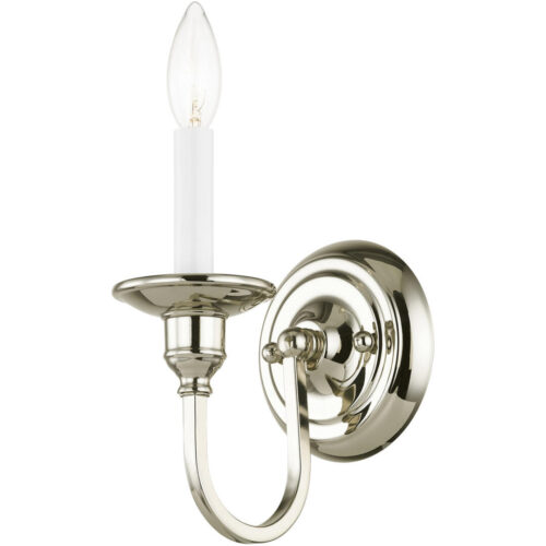 5 inch 1 Light Polished Nickel Wall Sconce with Steel base material-Lighting LumensWall Sconces