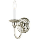 5 inch 1 Light Polished Nickel Wall Sconce with Steel base material-Lighting LumensWall Sconces