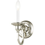 5 inch 1 Light Polished Nickel Wall Sconce with Steel base material-Lighting LumensWall Sconces