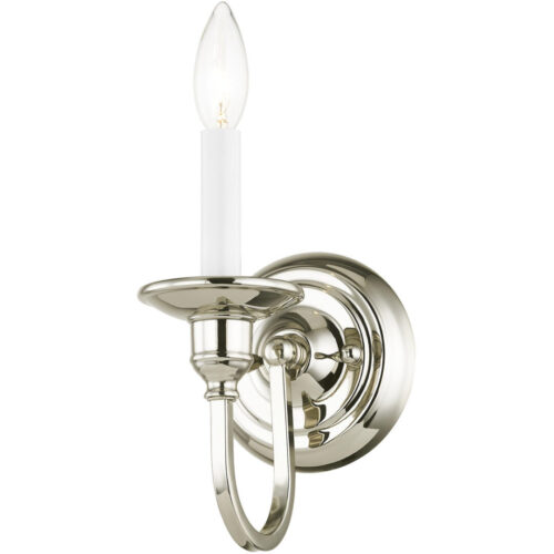 5 inch 1 Light Polished Nickel Wall Sconce with Steel base material-Lighting LumensWall Sconces