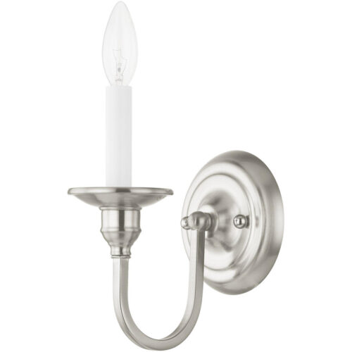 5 inch 1 Light Brushed Nickel Wall Sconce with Steel base material-Lighting LumensWall Sconces