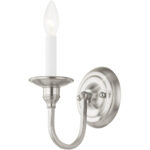 5 inch 1 Light Brushed Nickel Wall Sconce with Steel base material-Lighting LumensWall Sconces