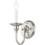 5 inch 1 Light Brushed Nickel Wall Sconce with Steel base material-Lighting LumensWall Sconces