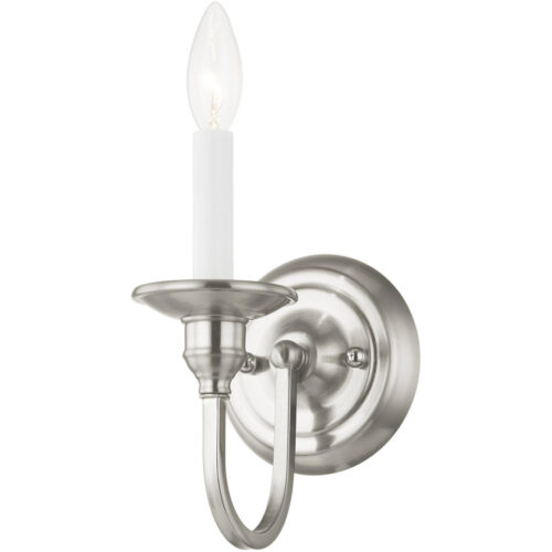 5 inch 1 Light Brushed Nickel Wall Sconce with Steel base material-Lighting LumensWall Sconces