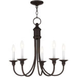 5 Light Olde Bronze Chandelier with Steel base material-Lighting LumensChandeliers