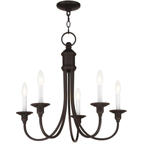 5 Light Olde Bronze Chandelier with Steel base material-Lighting LumensChandeliers