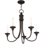 5 Light Olde Bronze Chandelier with Steel base material-Lighting LumensChandeliers