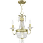 3 Light WG Mini Chandelier/Ceiling Light fixture with Clear Crystals Shade-Lighting LumensChandeliers