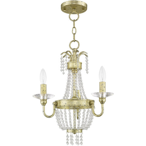 3 Light WG Mini Chandelier/Ceiling Light fixture with Clear Crystals Shade-Lighting LumensChandeliers