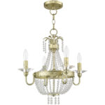 4 Light WG Mini Chandelier/Ceiling Light fixture with Clear Crystals Shade-Lighting LumensChandeliers