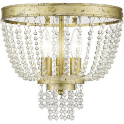 3 Light Winter Gold Ceiling Light fixture with Steel base material-Lighting LumensFlush Mount Ceiling Lights