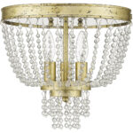 3 Light Winter Gold Ceiling Light fixture with Steel base material-Lighting LumensFlush Mount Ceiling Lights