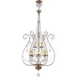 6 Light + 3 Light European Bronze Foyer Chandelier with Clear Crystals Shade-Lighting LumensChandeliers