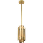 1 Light Natural Brass Mini Pendant with Natural Brass Metal Shade Shade-Lighting LumensPendant Lights