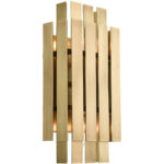 6 inch 2 Light Natural Brass ADA Wall Sconce with Natural Brass Metal Shade Shade-Lighting LumensWall Sconces