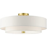 52140-12 5 Light Satin Brass Semi Flush-Lighting LumensSemi Flush