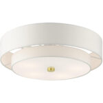 52140-12 5 Light Satin Brass Semi Flush-Lighting LumensSemi Flush