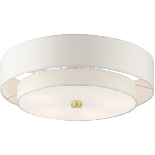 52140-12 5 Light Satin Brass Semi Flush-Lighting LumensSemi Flush