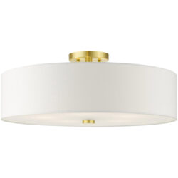 52142-12 5 Light Satin Brass Semi Flush-Lighting LumensSemi Flush