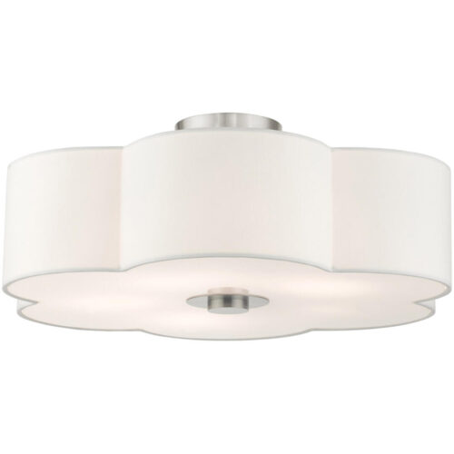 52158-91 5 Light Brushed Nickel Semi Flush-Lighting LumensSemi Flush