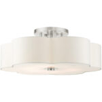 52159-91 6 Light Brushed Nickel Semi Flush-Lighting LumensSemi Flush