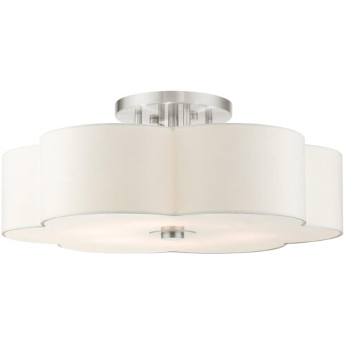 52159-91 6 Light Brushed Nickel Semi Flush-Lighting LumensSemi Flush