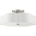 52159-91 6 Light Brushed Nickel Semi Flush-Lighting LumensSemi Flush