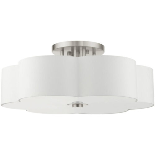 52159-91 6 Light Brushed Nickel Semi Flush-Lighting LumensSemi Flush