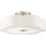 52159-91 6 Light Brushed Nickel Semi Flush-Lighting LumensSemi Flush