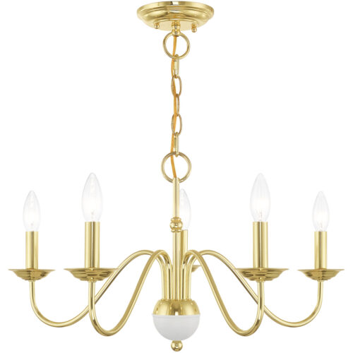 5 Light Polished Brass Chandelier with Steel base material-Lighting LumensChandeliers