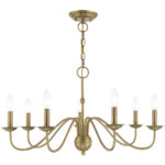 7 Light Antique Brass Chandelier with Steel base material-Lighting LumensChandeliers