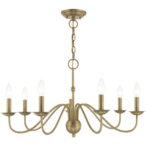 7 Light Antique Brass Chandelier with Steel base material-Lighting LumensChandeliers